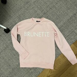 Brunette The Label Light Pink Crew Neck Sweater
